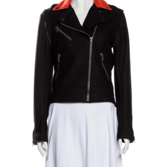 Size XSmall 0 Rag & Bone Womens Wool Biker Jacket - Picture 1 of 4